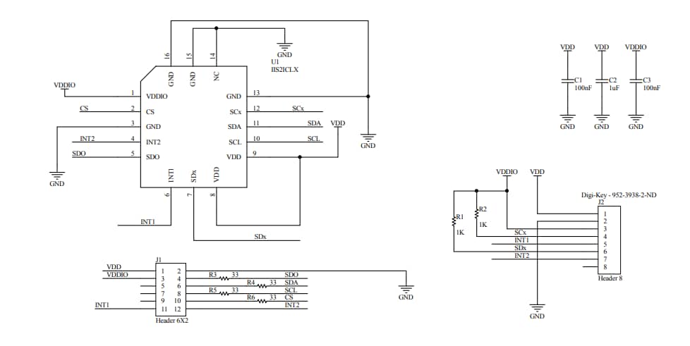 Schaltplan - STMicroelectronics STEVAL-MKI209V1K Evaluierungskit
